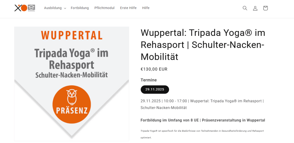 Anerkannt bei Rehasport Deutschland